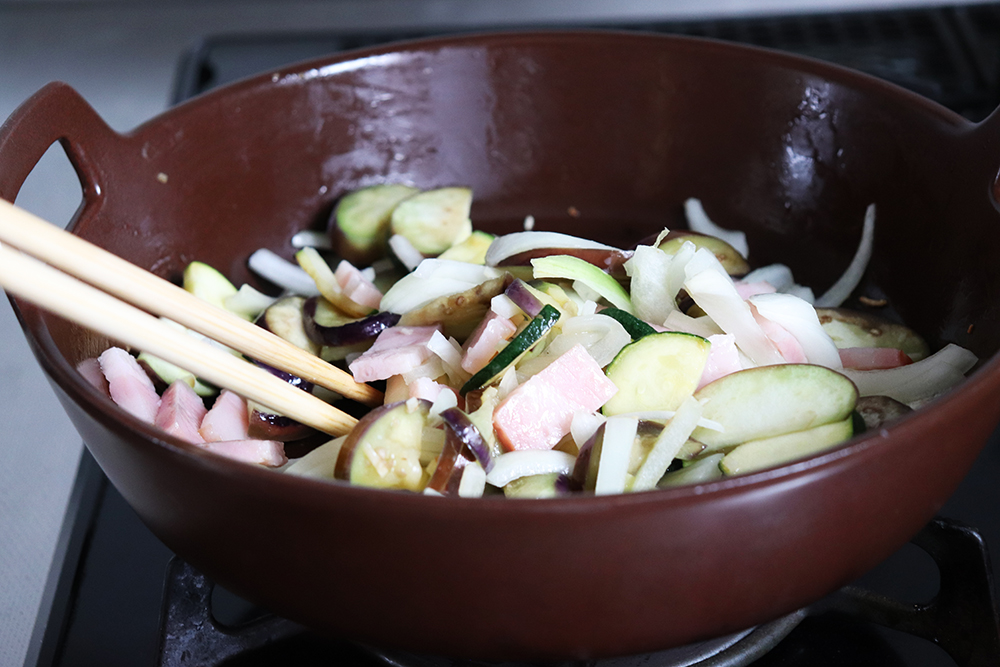 夏野菜のパスタ